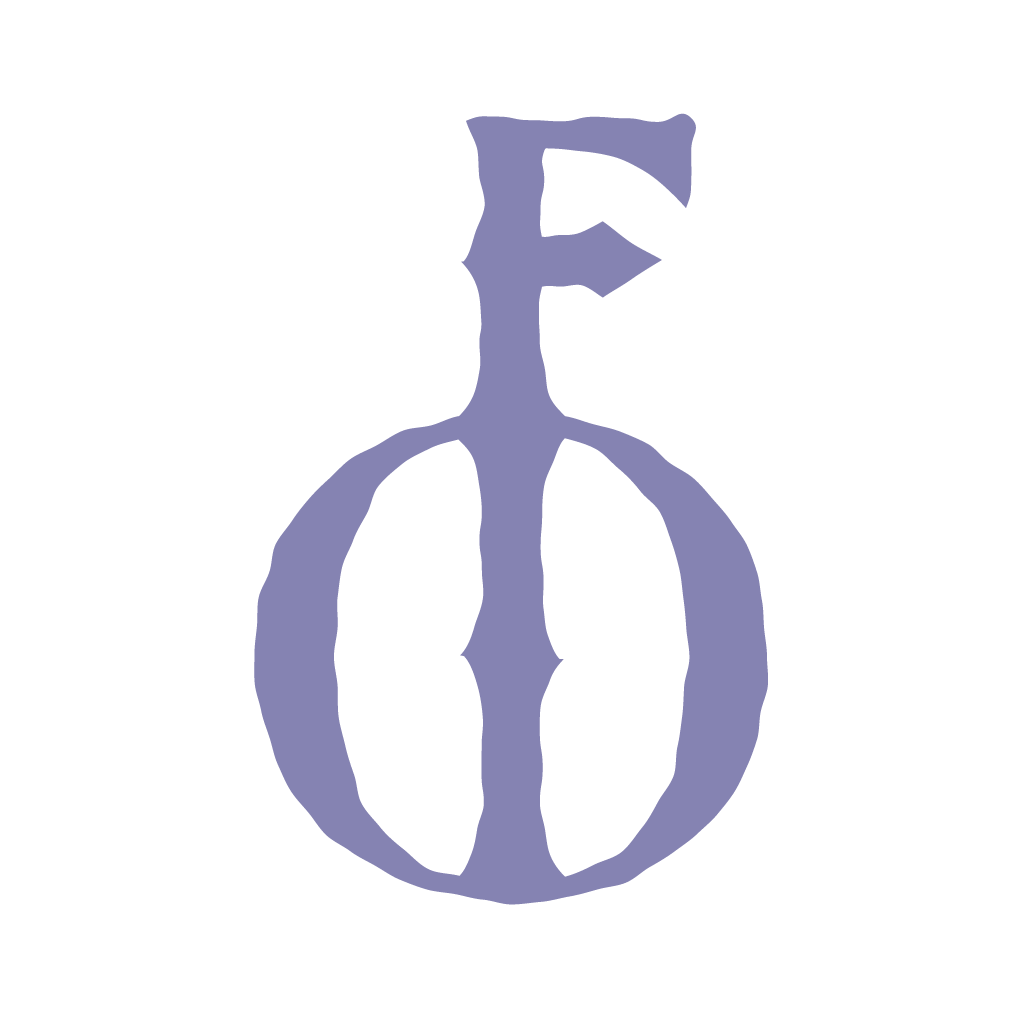 Fragnum Opus Logo: A stylized 'F' bisecting an 'O'
